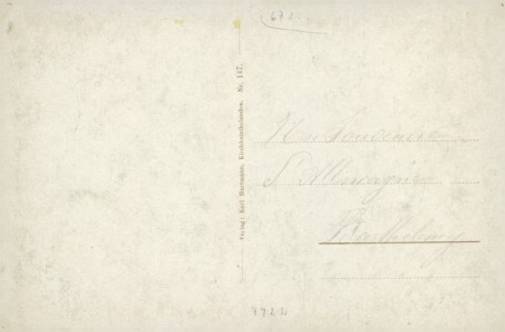 Adressseite der Ansichtskarte Kirchheimbolanden, Teilansicht