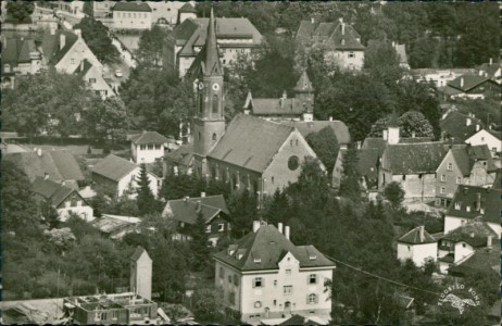 Alte Ansichtskarte Landsberg am Lech, Luftaufnahme