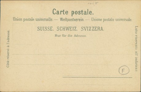Adressseite der Ansichtskarte Basel, Rheinansicht mit Münster im Mondschein