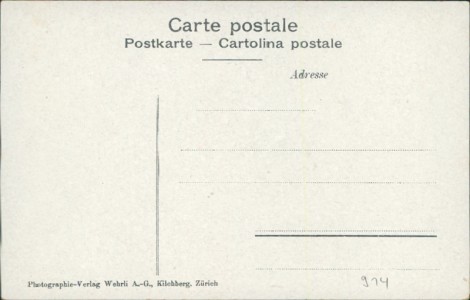 Adressseite der Ansichtskarte Göschenen, Gotthardbahn. Der grosse Tunnel bei Göschenen