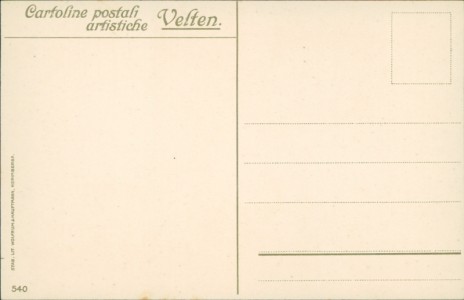 Adressseite der Ansichtskarte Torcello, Teilansicht mit Brücke (sign. Manuel Wielandt)