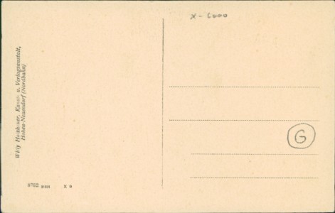 Adressseite der Ansichtskarte Suhl-Neundorf, Kinder-Erholungsheim des Biochem. Vereins Groß-Berlin