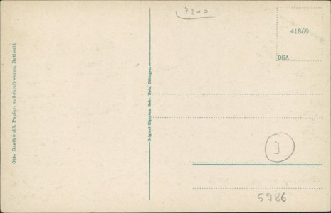 Adressseite der Ansichtskarte Rottweil, Partie beim Hochturm