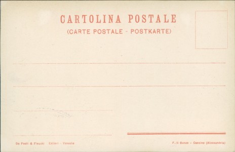 Adressseite der Ansichtskarte Venezia, Kanal (sign. Raffaele Tafuri)