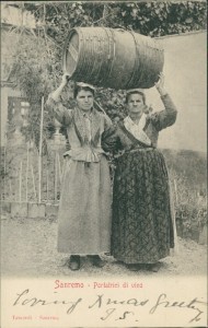 Alte Ansichtskarte Sanremo, Portatrici di vino