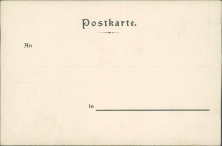 Adressseite der Ansichtskarte Bavaria sei's Panier, Freiheit, Freundschaft, Ehre