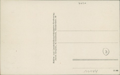 Adressseite der Ansichtskarte Moers, Landratsamt