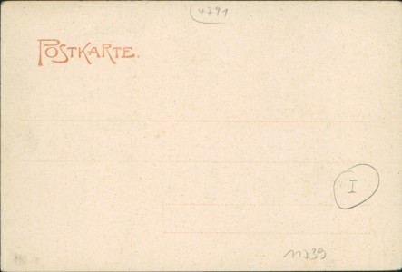 Adressseite der Ansichtskarte Gruss aus Altenbeken, Tunnel, Totalansicht, Bahnhof