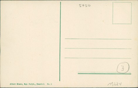 Adressseite der Ansichtskarte Neuwied, Städtische Bade-Anstalt