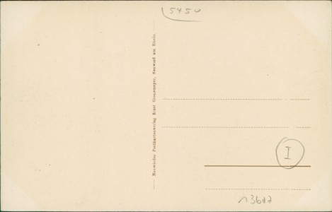 Adressseite der Ansichtskarte Neuwied, Krankenhaus des vaterländischen Frauenvereins