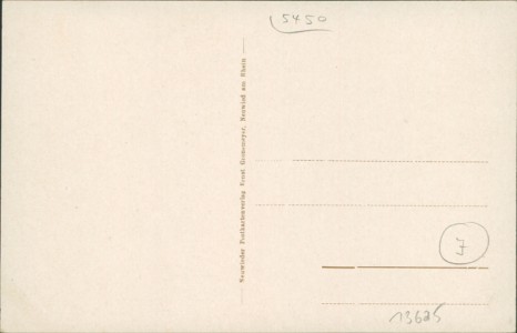 Adressseite der Ansichtskarte Neuwied, Moltkeplatz und Kreisständehaus, Straßenbahn