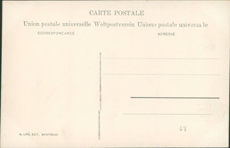 Adressseite der Ansichtskarte Vevey, Cortège de la fête des vignerons 1905. L'abbaie & les conseilleurs de la confrèrerie