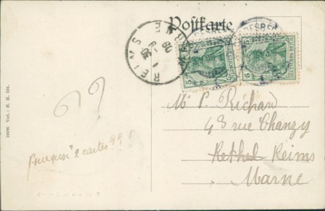 Adressseite der Ansichtskarte Bad Godesberg, Trinkhalle im Kurpark