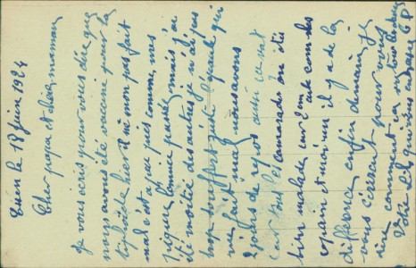 Adressseite der Ansichtskarte Bad Godesberg, La Gare- Bahnhof