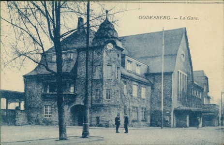 Alte Ansichtskarte Bad Godesberg, La Gare- Bahnhof