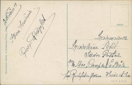 Adressseite der Ansichtskarte Ludwigshafen am Rhein, Wittelsbachstrasse