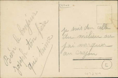 Adressseite der Ansichtskarte Ludwigshafen am Rhein, Kaserne