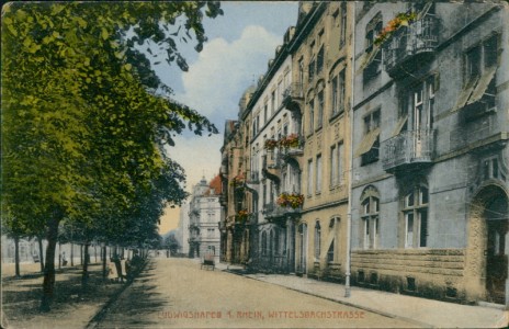 Alte Ansichtskarte Ludwigshafen am Rhein, Wittelsbachstrasse