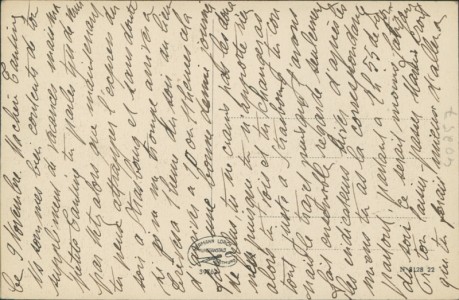 Adressseite der Ansichtskarte Dortmund, Städt. Kranken-Anstalten. Neubau