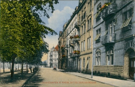 Alte Ansichtskarte Ludwigshafen am Rhein, Wittelsbachstrasse