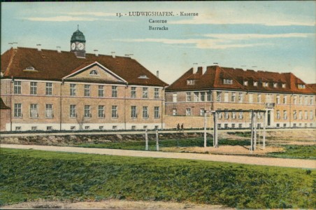 Alte Ansichtskarte Ludwigshafen am Rhein, Kaserne