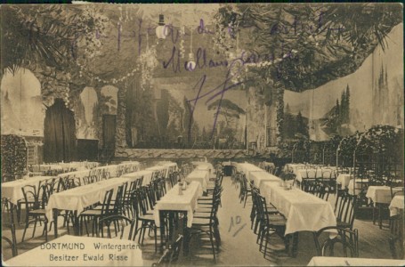Alte Ansichtskarte Dortmund, Wintergarten, Besitzer Ewald Risse