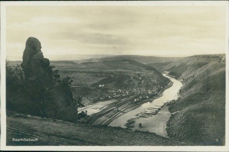 Alte Ansichtskarte Mettlach-Saarhölzbach, Panorama
