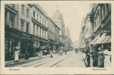 Alte Ansichtskarte Dortmund, Westenhellweg