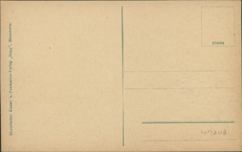 Adressseite der Ansichtskarte Ludwigshafen am Rhein, Ludwigsstrasse u. Lokalbahnhof