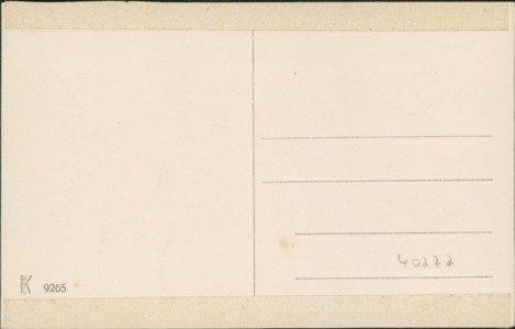 Adressseite der Ansichtskarte Dortmund, Kaiser-Wilhelm-Hain, Gärtnerhäuschen