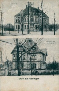 Alte Ansichtskarte Herne-Sodingen, Amtshaus, Wohnung des Amtmanns