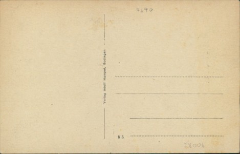 Adressseite der Ansichtskarte Herne-Sodingen, Amtshaus, Wohnung des Amtmanns