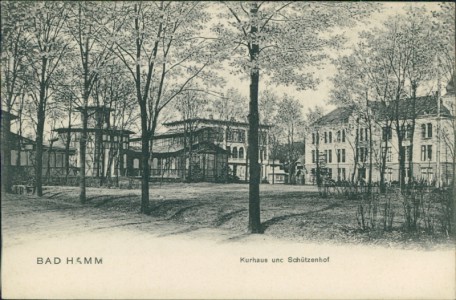 Alte Ansichtskarte Hamm, Kurhaus und Schützenhof