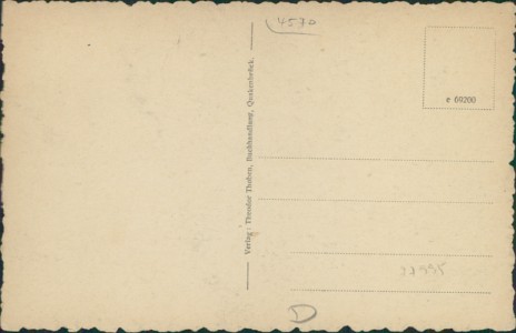 Adressseite der Ansichtskarte Quakenbrück, Kirch- und Langestraße