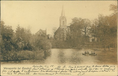 Alte Ansichtskarte Münster-Handorf, Wersepartie bei Handorf
