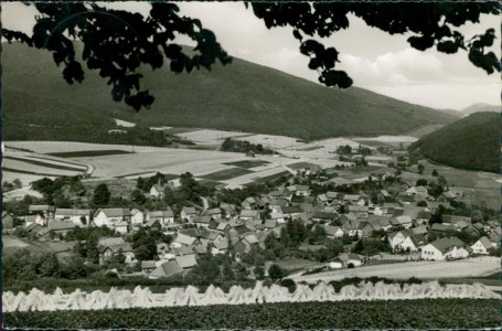 Alte Ansichtskarte Edertal-Gellershausen, Gesamtansicht