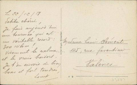 Adressseite der Ansichtskarte Birkenfeld, Totalansicht, Ruine Frauenburg, Sauerbrunnen, Kaiser Wilhelm-Turm auf dem Erbeskopf