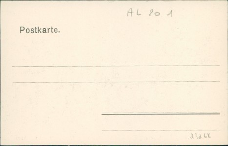 Adressseite der Ansichtskarte Marburg, Marktplatz mit Rathaus