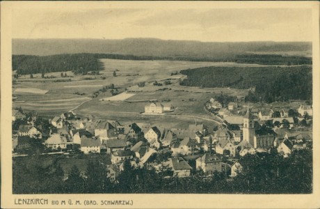 Alte Ansichtskarte Lenzkirch, Gesamtansicht