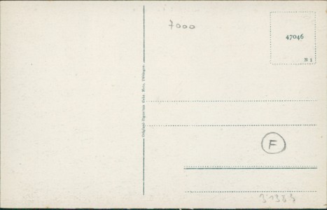 Adressseite der Ansichtskarte Stuttgart, Gaisstrasse