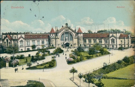 Alte Ansichtskarte Osnabrück, Bahnhof
