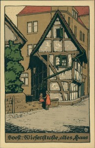 Alte Ansichtskarte Soest, Wiesenstraße, altes Haus