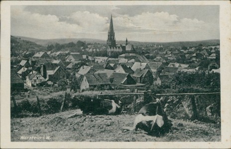 Alte Ansichtskarte Warstein, Gesamtansicht